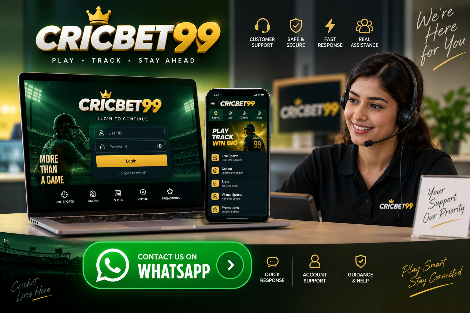 Cricbet99 WhatsApp customer support and contact information